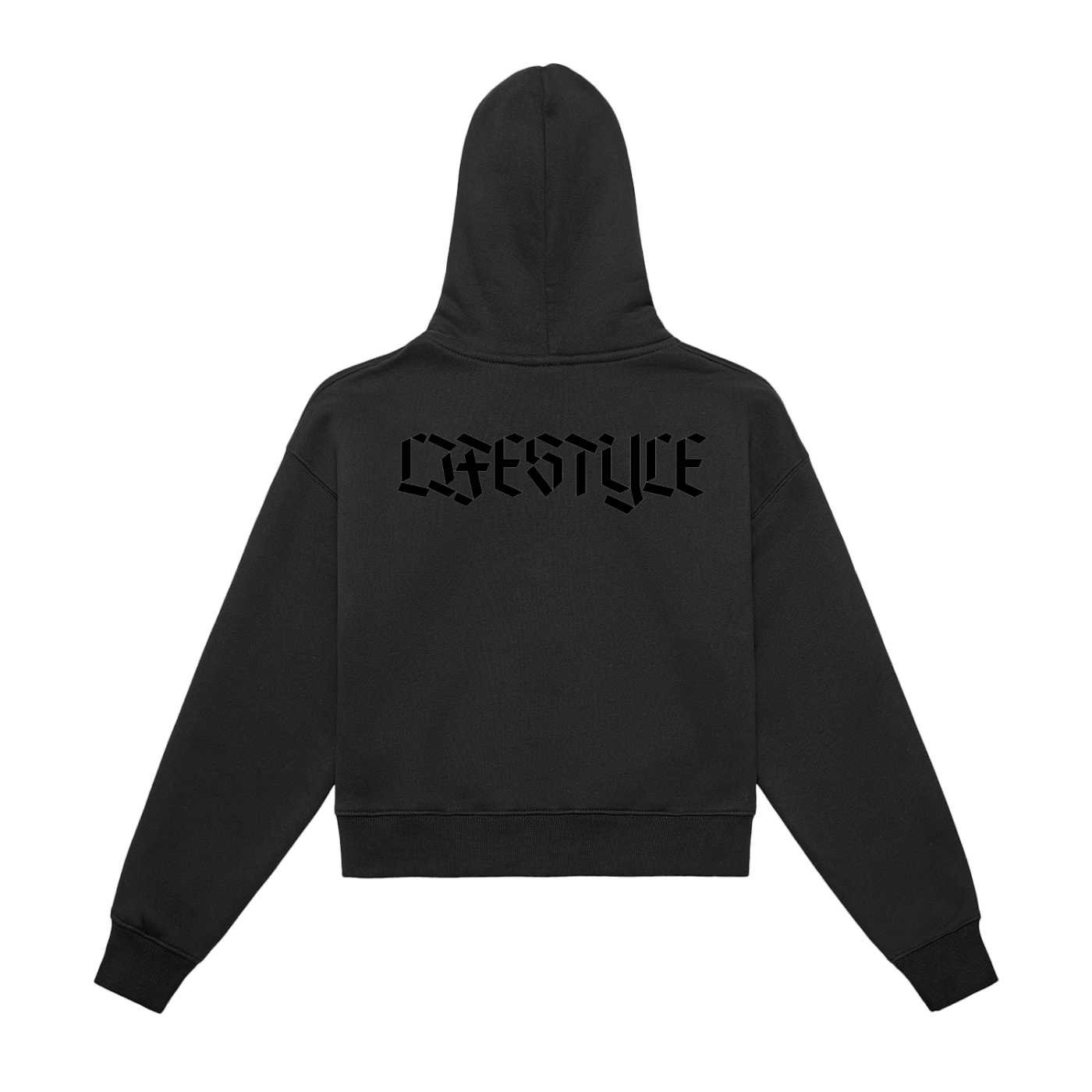 Womans Fleeced Zip-Up Cropped Hoodie