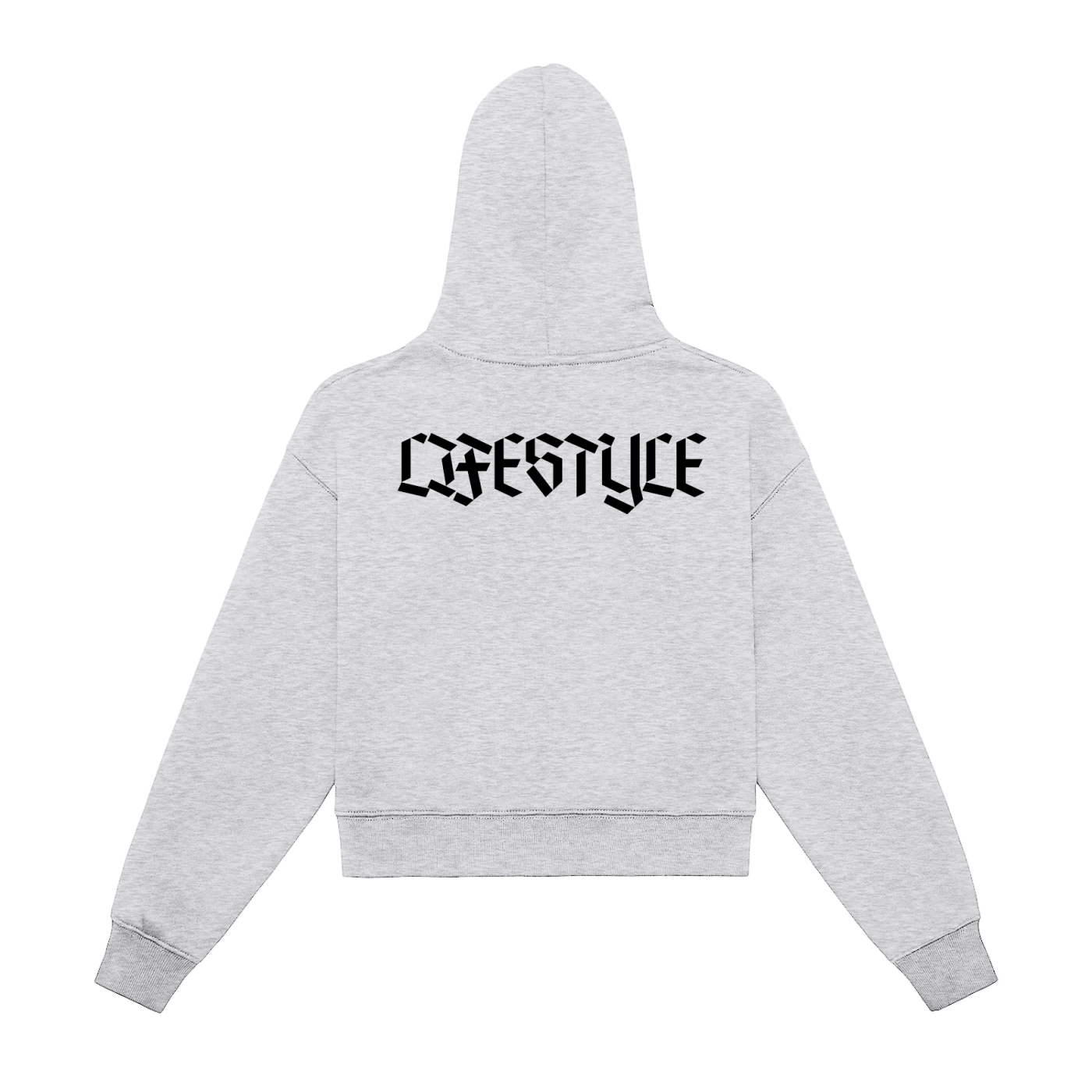 Womans Fleeced Zip-Up Cropped Hoodie