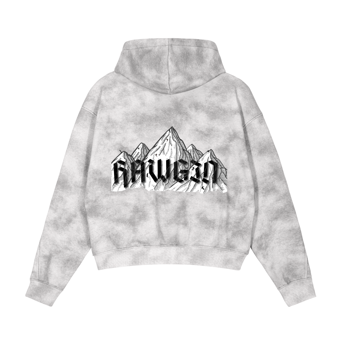 Dirty Washed Boxy Zip-up Fleece Hoodie